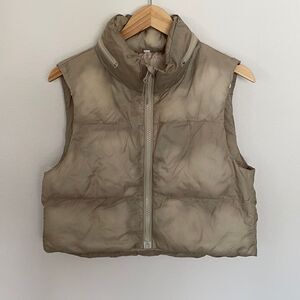 Vintage cropped puffer vest Women's Lightweight Vest size XS